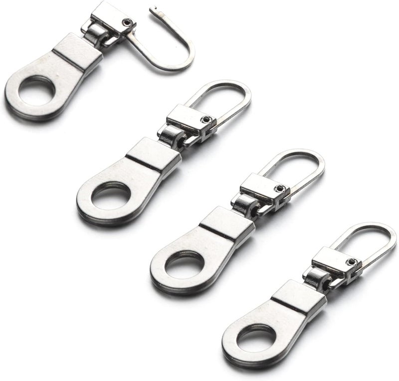 Mizeer Zipper Pull Replacement for Small Holes Zipper, Detachable Zipper Tab Repair for Clothing Jackets Boots Purse - Image 1
